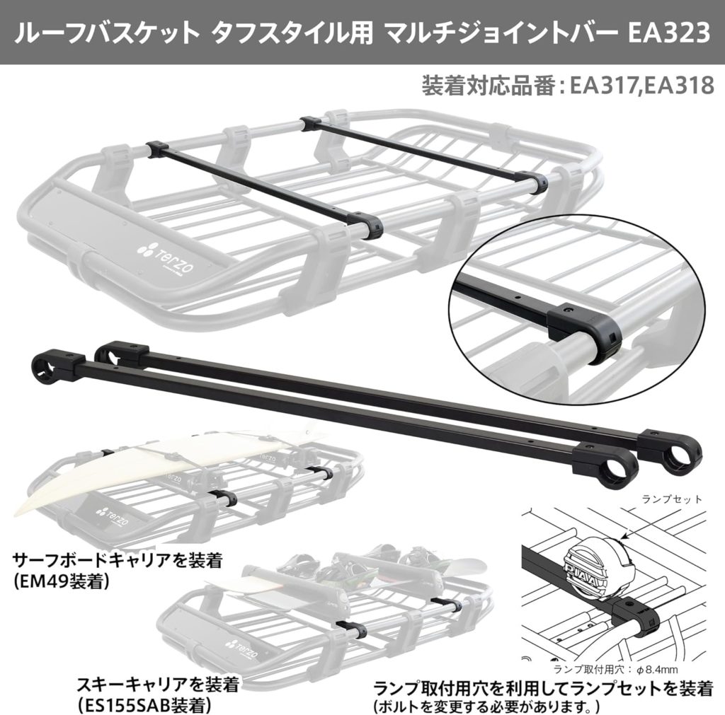 TERZOスキー・スノーボードキャリア接続オプションバスケットパーツ
