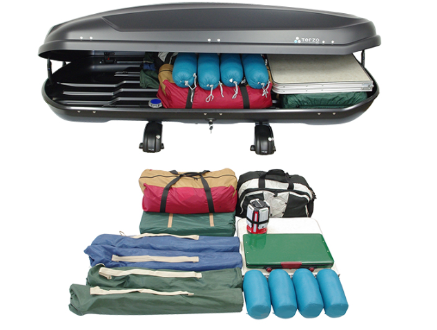 4人分のキャンプ用品で焼く400L程度の容量を喰うと言われいる