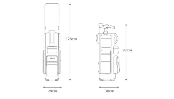 ゴルフバッグの大きさのイメージ図