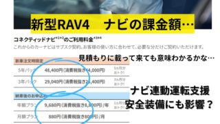 rav4のナビコネナビサブスク問題